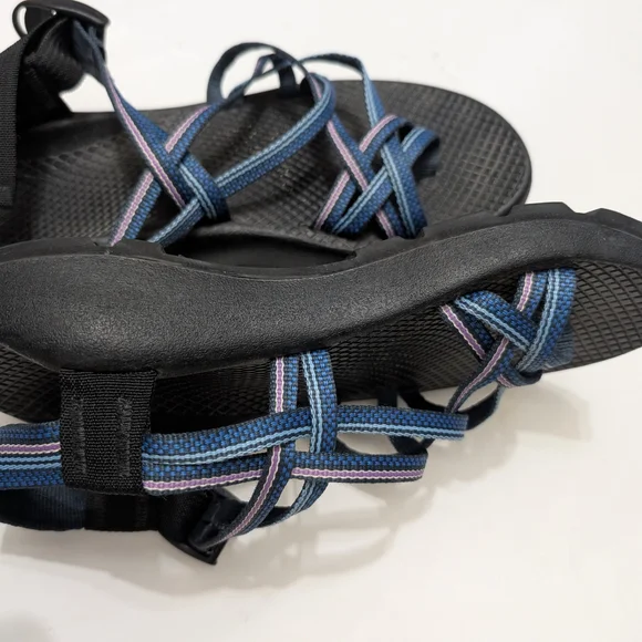 Chaco Black and Blue Strappy Sandals - Picture 4 of 8
